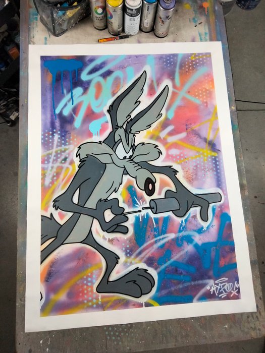 Hipo (1988) - Wile E. Coyote - I fail, I try again! (Original artwork)