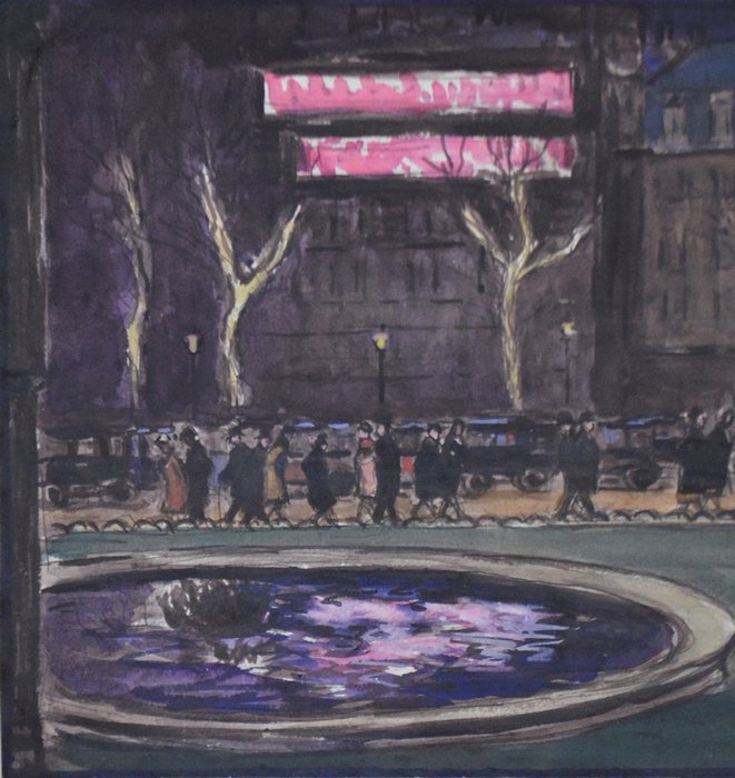 Léon Fauché (1862-1950) - Paris la nuit.