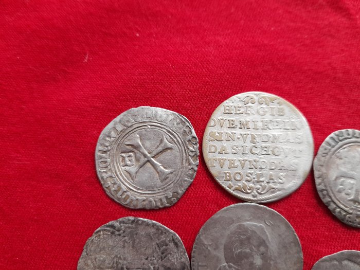 Europa. Lot of 6 Silver Medieval coins, from the 17th-18th century.  (Ingen mindstepris)