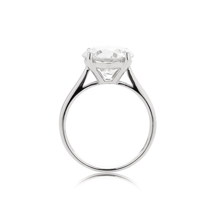 Ingen mindstepris - Ring Platin -  4.58ct. tw. Diamant (Laboratoriedyrket) - IGI-certificeret - ideel snit