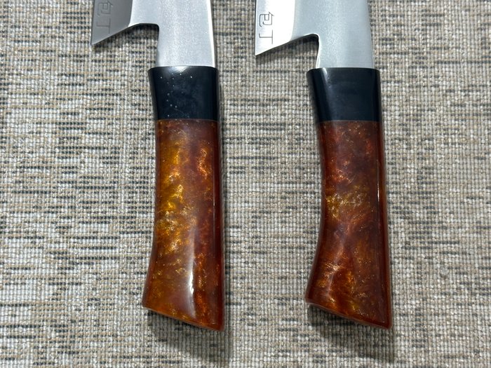 Køkkenkniv - Chef's knife -  Japanske D2 stål Kiritsuke kokkeknive - D2 Steel  Designing Mix farvet udsøgt harpikshåndtag - Japan