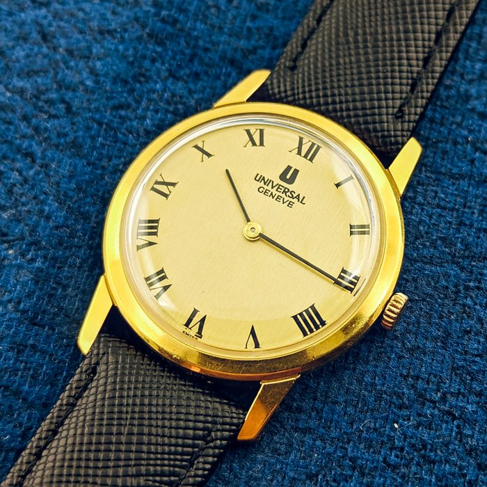 Universal Genève - "Linen dial" Slim Vintage Watch - Ingen mindstepris - 542136 - Mænd - 1970-1979