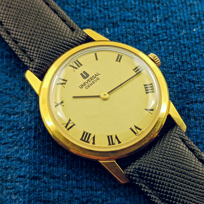 Universal Genève - "Linen dial" Slim Vintage Watch - Ingen mindstepris - 542136 - Mænd - 1970-1979