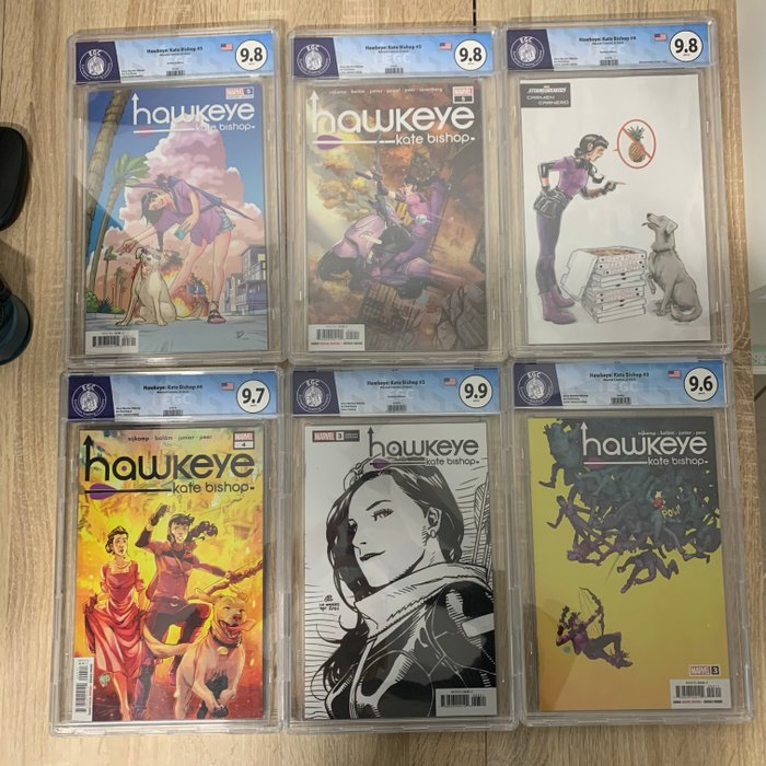 Hawkeye: Kate Bishop #3  3 Variant 4  4 Variant 5  5 Variant - all EGC graded - 6 Graded comic