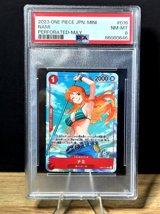 One Piece Japanese Graded card - Promo Holo - Nami - PSA 8