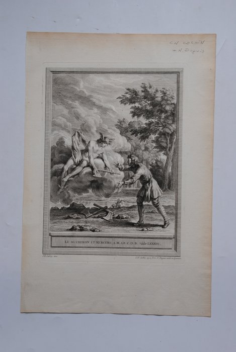 Charles-Nicolas Cochin (1715-1790) - Le Bucheron et Mercure