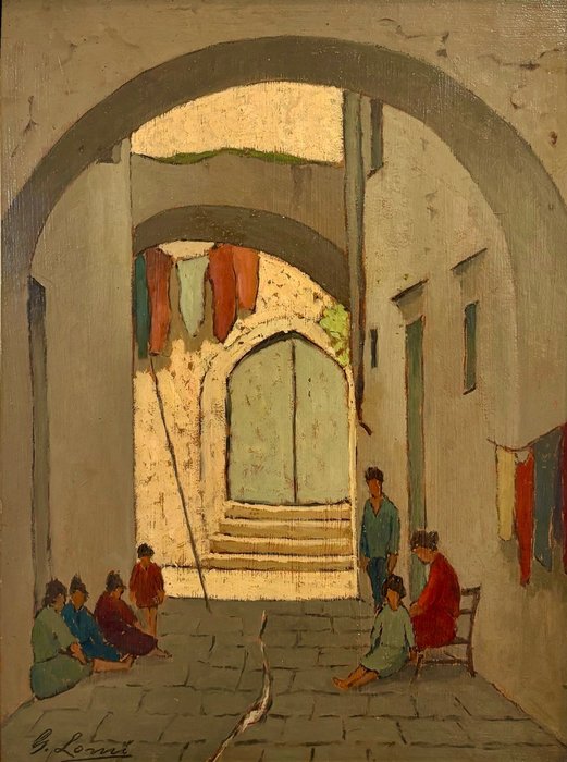 Giovanni Lomi (1889-1969) - Rustico a Salerno