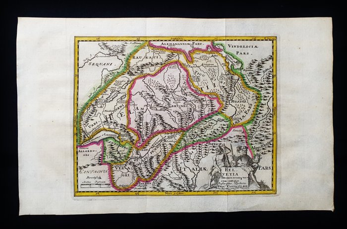 Europa - Schweiz / Basel / Zürich / Elvetic-regionen; Philip Cluverius / John Senex - Helvetia - 1701-1720