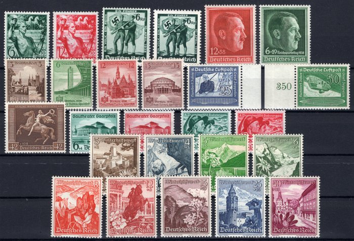 Tyske Kejserrige 1938 - Komplet årgang 1938 **/MNH - Michel 660/685