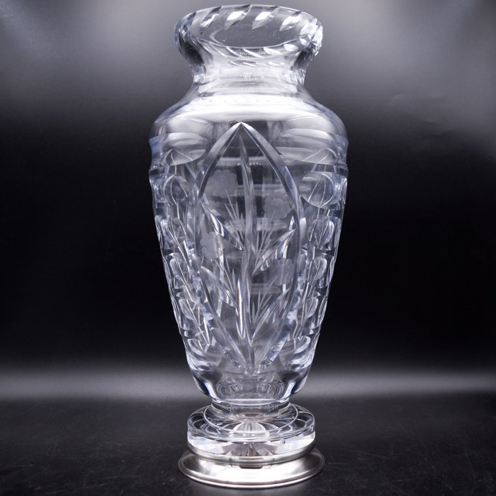 Vase  - Krystal, Sølv