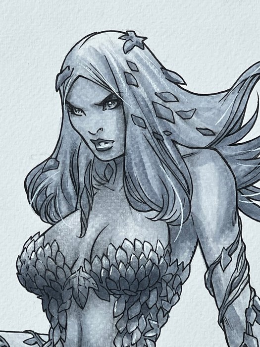 Marco Castiello - 1 Original drawing - Poison Ivy - Halftone Watercolor