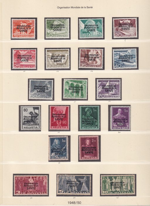 Schweiz 1948/1957 - OMS - SBK/Michel 1/31