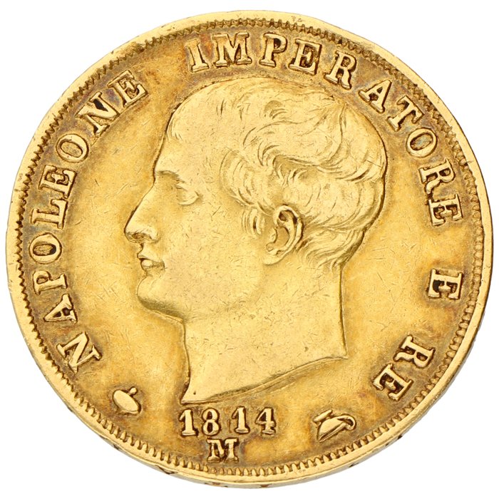 Italien. Napoléon I (1804-1814). 40 Lire 1814 M