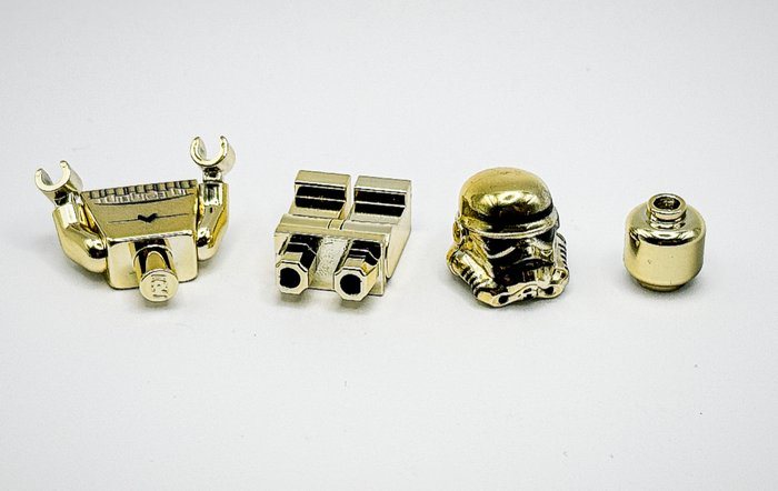 Lego - Star Wars - Gold Plated StormTrooper Custom Item on Lego Parts