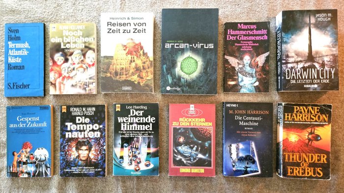 12 x Science-Fiction: Hammerschmitt, Hahn, Hamilton, Harding, Harrison, Heinrich, Hesse, Hollanek, - Konvolut (dt. Erstausgaben) - 1971-1982