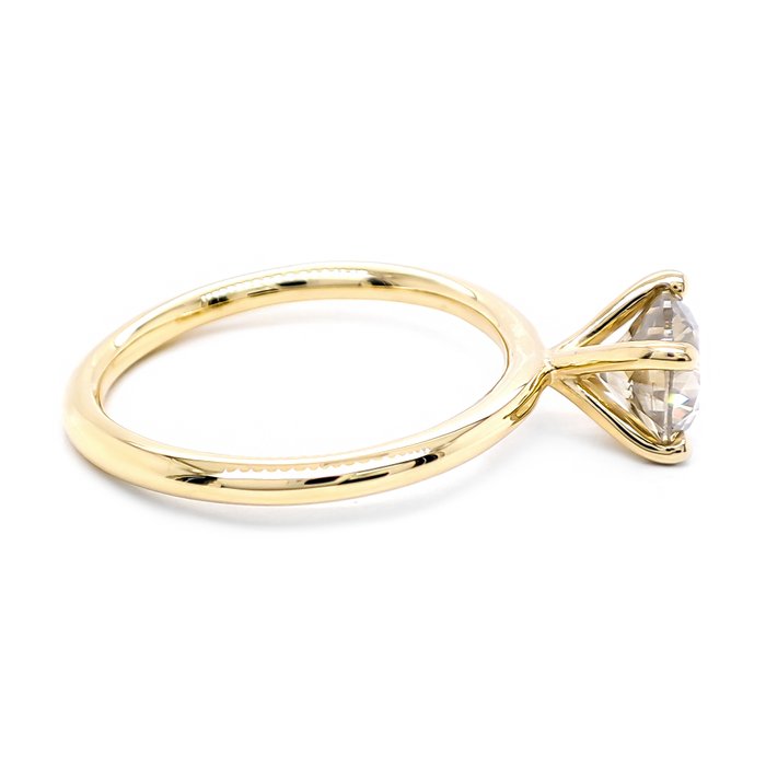 Ring - 14 karat Gulguld -  1.22ct. tw. Gul Diamant (Naturfarvet)