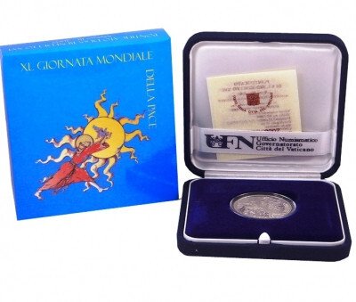 Vatikanstaten. 5 Euro 2007 "40th World Day of Peace" Proof  (Ingen mindstepris)