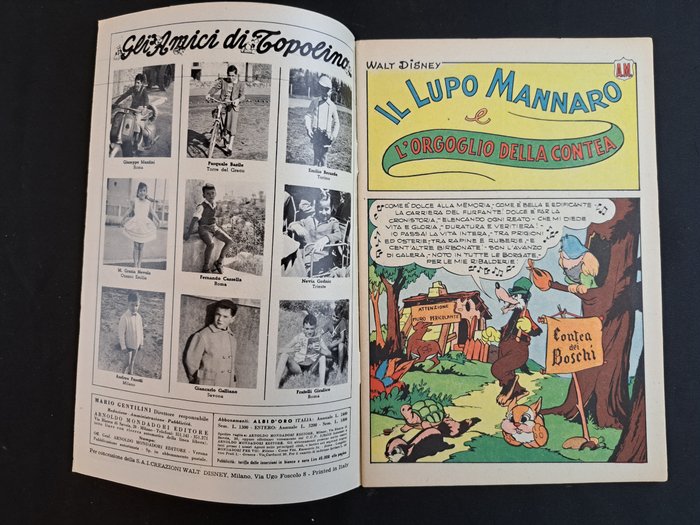 Albi d'Oro Serie Comica - Il Lupo Mannaro e l'Orgoglio della Contea e Altri - 7 Comic - Første udgave - 1956