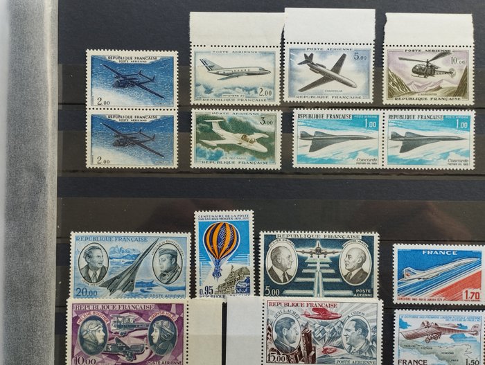 Frankrig 1960/2015 - Sjælden parti Moderne sporet luftpost - Complete MNH en qualité luxe