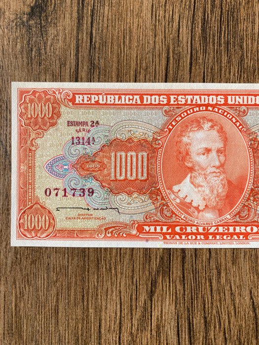 Brasilien. - 1000 Cruzeiros - ND (1953) - Pick 181  (Ingen mindstepris)