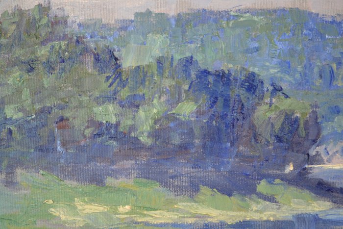 Chris van Dijk  (1952) Impressionist - " Lac de Pannecière  "