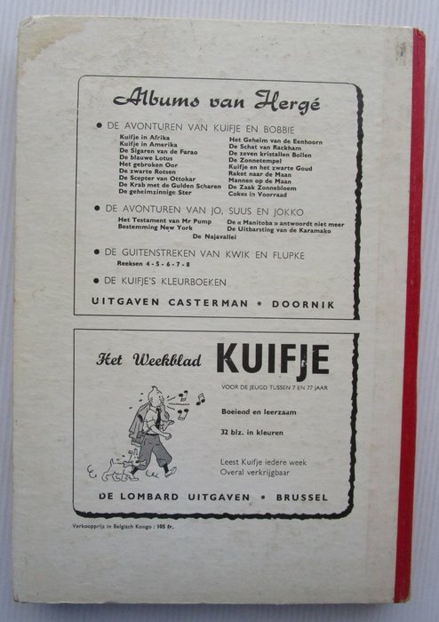 Kuifje (magazine) - Kuifje bundel 40 - Vlaams - 1 Album - Første udgave - 1958