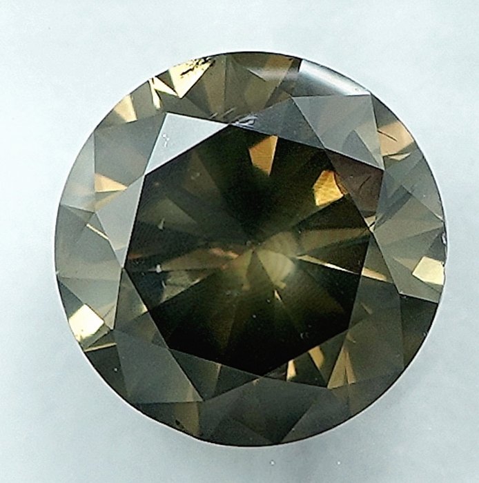 1 pcs Diamant  (Naturfarvet)  - 1.13 ct - Fancy Grålig Gul - SI2 - International Gemological Institute (IGI)