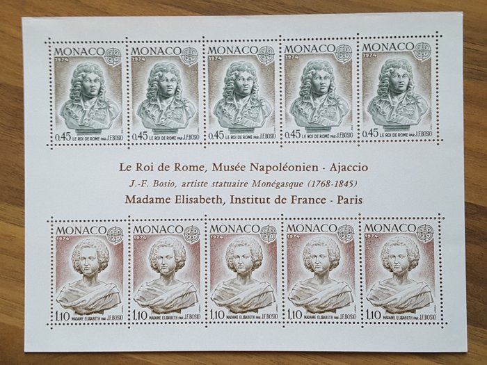 Monaco 1973/1976 - 4 hele år med frimærker med luftpost, souvenirark og forhåndsstemplet - Yvert 916 à 1018 sans les timbres non émis, PA 96 à 99, BF 8 à 12, Préo 34 à 45