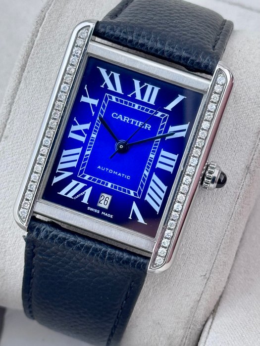 Cartier - Tank Solo XL Automatic Diamond - 3515 - Mænd - 2000-2010