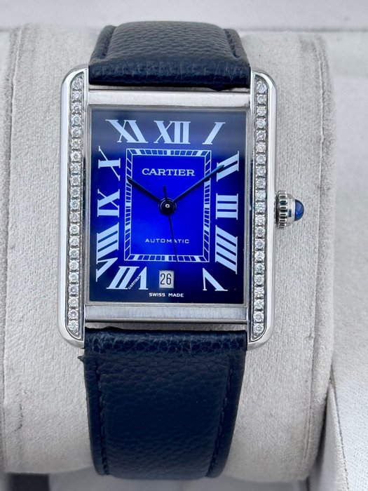 Cartier - Tank Solo XL Automatic Diamond - 3515 - Mænd - 2000-2010