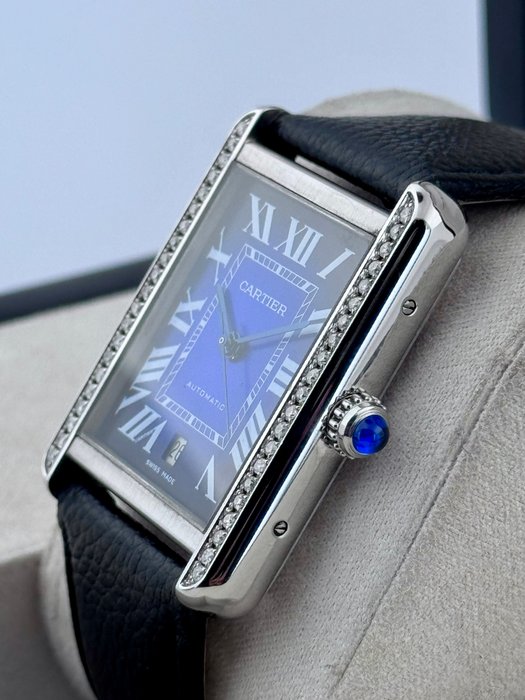 Cartier - Tank Solo XL Automatic Diamond - 3515 - Mænd - 2000-2010