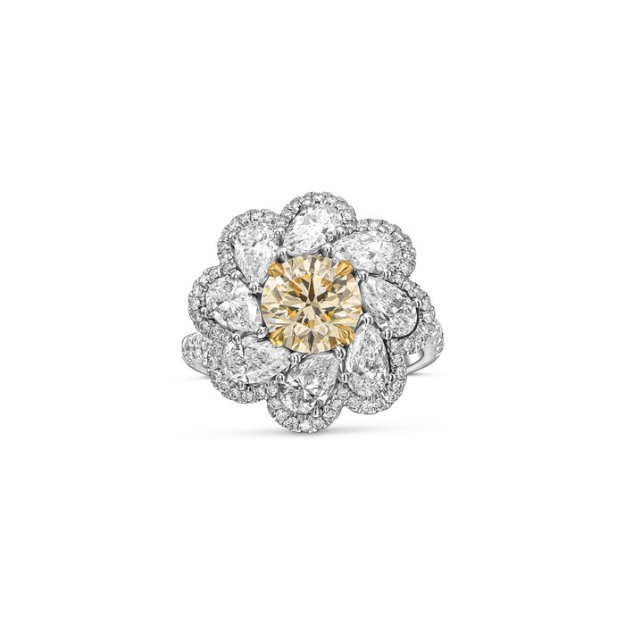 Forlovelsesring - 18 kraat Hvidguld -  399ct tw Diamant (Natur)