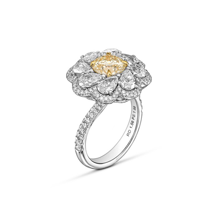 Forlovelsesring - 18 kraat Hvidguld -  399ct tw Diamant (Natur)