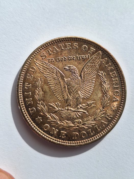 Förenta staterna. Morgan Dollar 1921 with beautiful golden toning  (Ingen mindstepris)