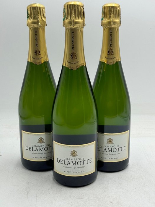 Delamotte - Champagne Blanc de Blancs - 3 Flasker (0,75 L)