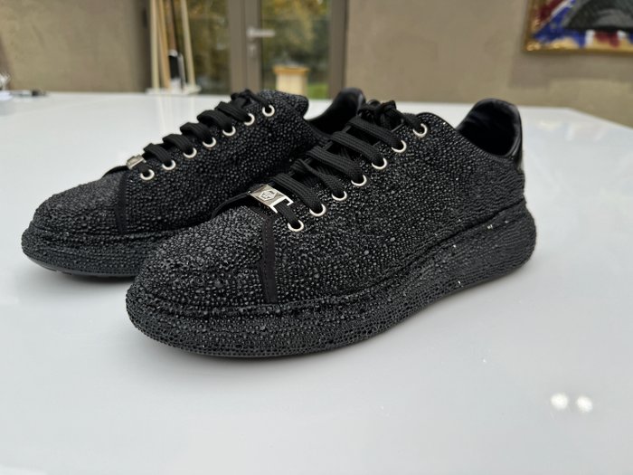 Philipp Plein - Runner Full Black Crystal Shoes Size 43 - Free Shipping - Træningssko med lav ankel - Størelse: EU 43 - Nyt med labels