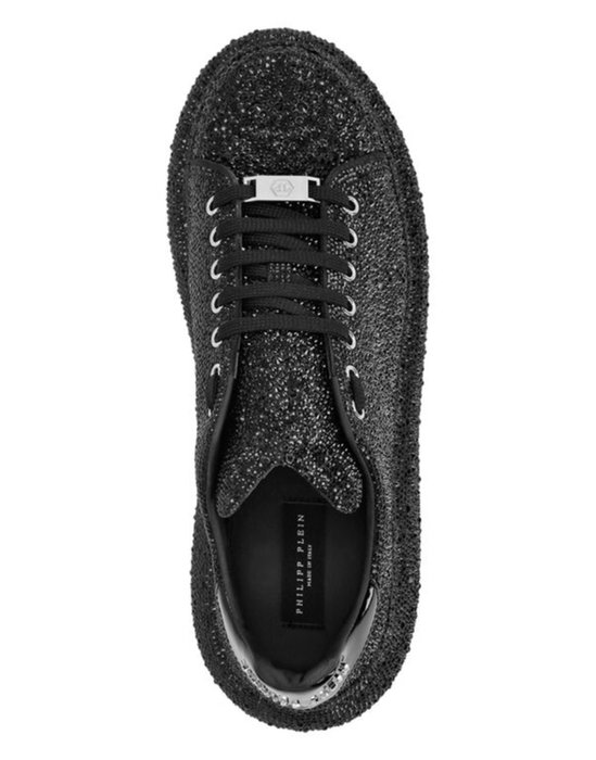 Philipp Plein - Runner Full Black Crystal Shoes Size 43 - Free Shipping - Træningssko med lav ankel - Størelse: EU 43 - Nyt med labels