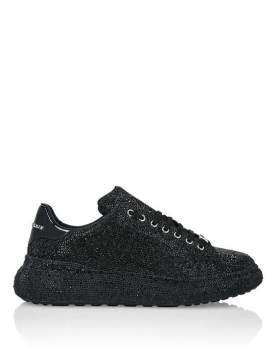 Philipp Plein - Runner Full Black Crystal Shoes Size 43 - Free Shipping - Træningssko med lav ankel - Størelse: EU 43 - Nyt med labels