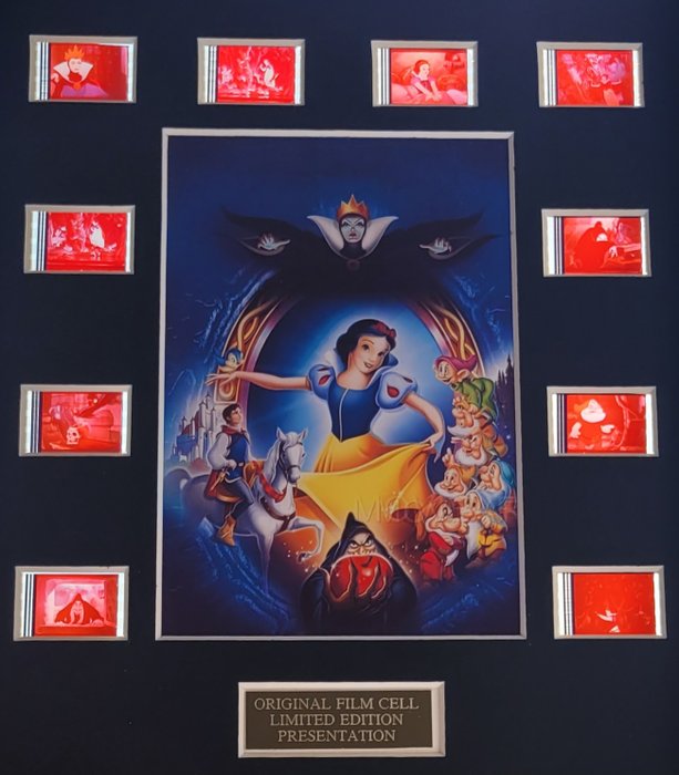 Snow White  The Seven Dwarfs - Framed Film Cell Display with COA