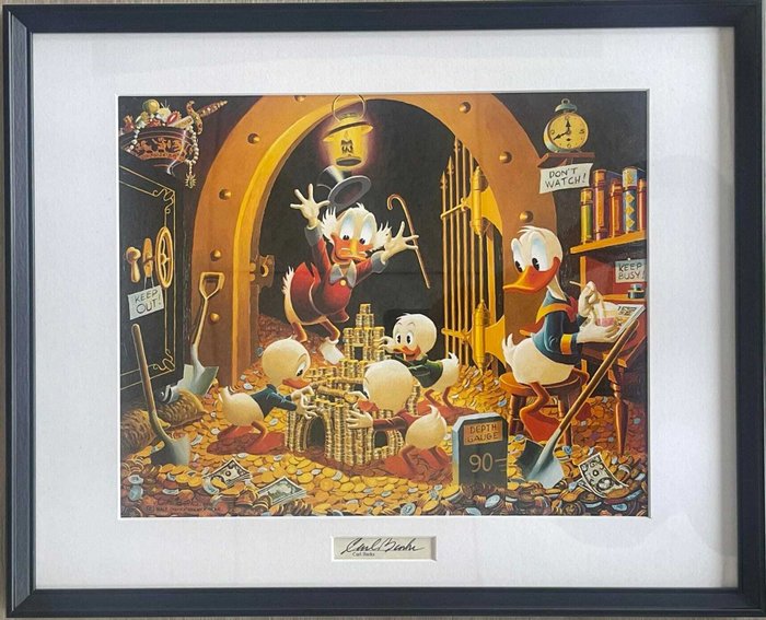 Carl Barks - Time Wasters - beautiful Carl Barks print with original signature insert