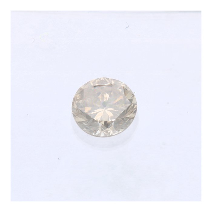 Ingen mindstepris - 1 pcs Diamant  (Natur)  - 0.32 ct - Rund - I1 - International Gemological Institute (IGI) - fancy brunlig gul