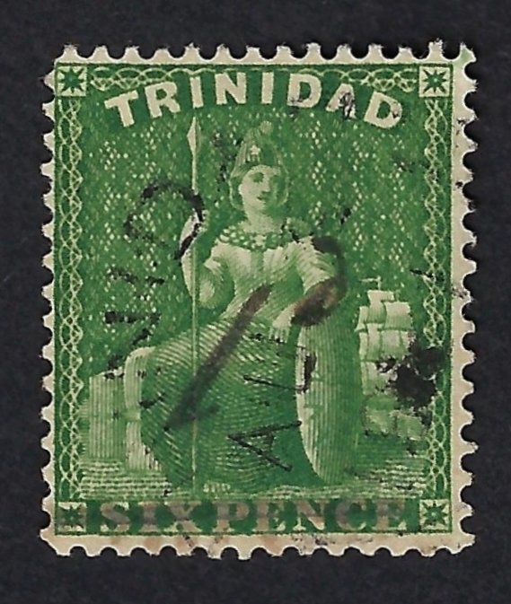 Trinidad og Tobago 1879 - Britania 1d Sort overtryk - N. 103