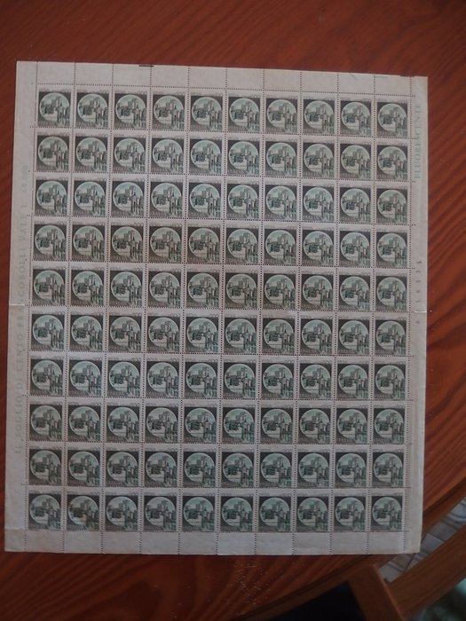 Italienske Republik 1980 - Italienske Republik - Castelli 600 lire offset Komplet ark MNH**