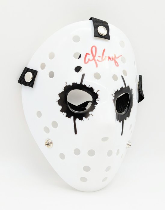 Alice Cooper - Alice Cooper signerede brugerdefineret "Fredag den 13." Jason Vorhees-maske