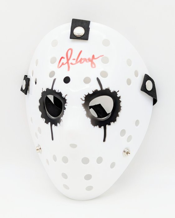 Alice Cooper - Alice Cooper signerede brugerdefineret "Fredag den 13." Jason Vorhees-maske