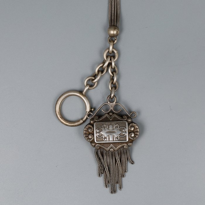 Edouard Ernie, Parijs ca. 1890 - Zakhorlogeketting *NO RESERVE* - Nøgle