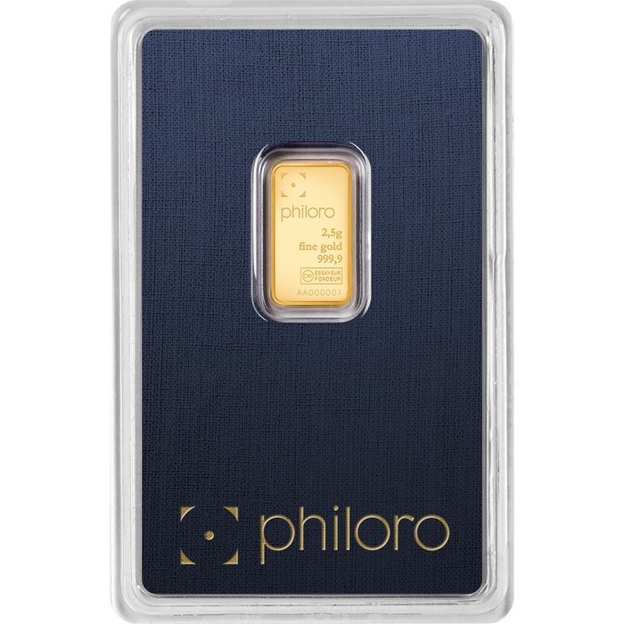 2,5 gram - Guld - philoro  (Ingen mindstepris)