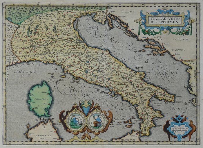 Europa - Italien; Abraham Ortelius - Italiae veteris specimen - 1621-1650