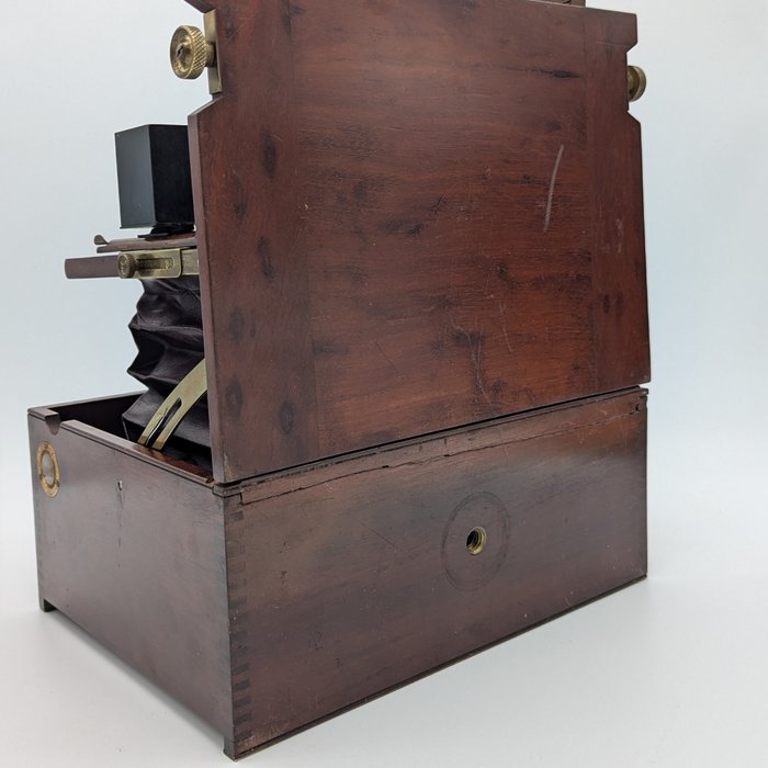 13x18 Wood camera with shutter and rare Krauss Kalloptat 185mm 7.7 Unknown Storformat kamera