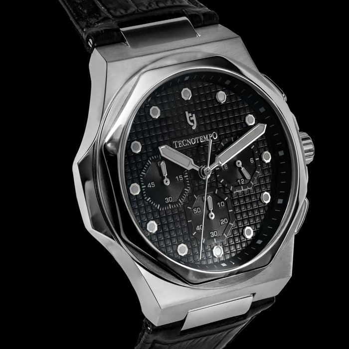 Tecnotempo - Chronograph "Ocatogon" - Black dial - - TT.OCT.B - Mænd - 2011-nu